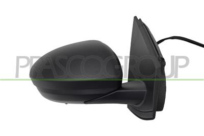 DOOR MIRROR RIGHT-ELECTRIC-BLACK-HEATED-WITH SENSOR-CONVEX-7 PINS