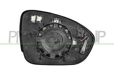 SPIEGELGLAS LINKS-HEIZBAR-MIT BLIS-KONVEX-2 PIN