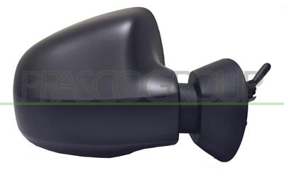 DOOR MIRROR RIGHT-CABLE-BLACK-CONVEX-CHROME