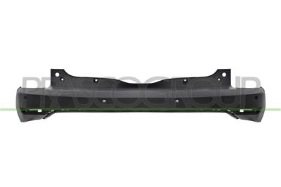 REAR BUMPER-BLACK-TEXTURED FINISH-WITH PDC AND PARK ASSIST HOLES+SENSOR HOLDERS