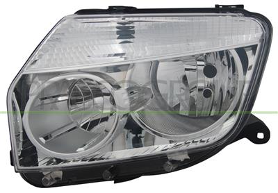 HEADLAMP LEFT H1+H7-ELECTRIC-WITHOUT MOTOR-CHROME