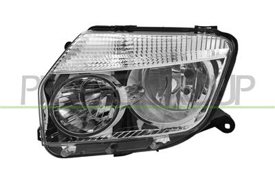 PROIETTORE SINISTRO H1+H7-ELETTRICO-SENZA MOTORE-CROMATO