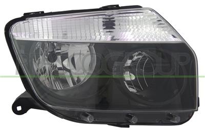 HEADLAMP RIGHT H1+H7 ELECTRIC-WITHOUT MOTOR-BLACK