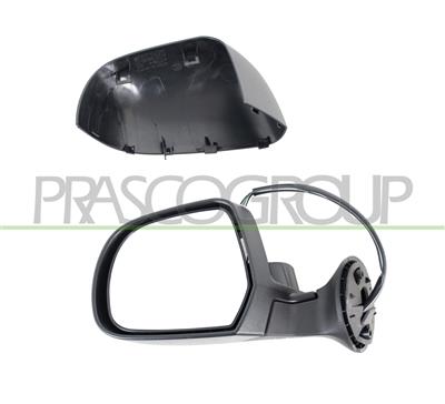 DOOR MIRROR LEFT-ELECTRIC-BLACK-HEATED-CONVEX-CHROME