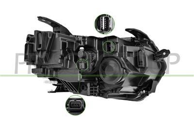 SCHEINWERFER LINKS-H1-MIT LWR-OHNE MOTOR-MIT WEISSEMRAND-LED MOD. 23 >
