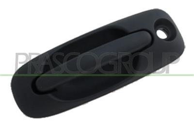 FRONT DOOR HANDLE LEFT-OUTER-BLACK-WITH KEY HOLE