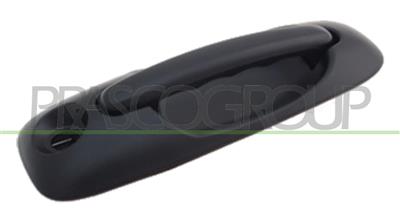 FRONT DOOR HANDLE RIGHT-OUTER-SMOOTH-BLACK-WITH KEY HOLE