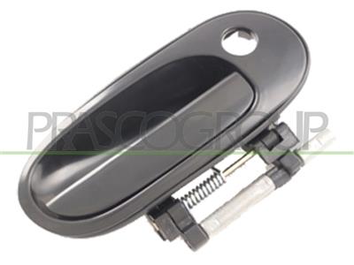 FRONT DOOR HANDLE RIGHT-OUTER-SMOOTH-BLACK-WITH KEY HOLE