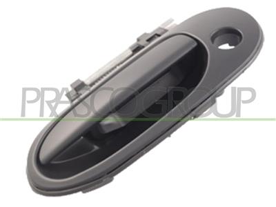 FRONT DOOR HANDLE LEFT-OUTER-SMOOTH-BLACK-WITH KEY HOLE