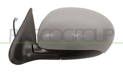 DOOR MIRROR LEFT-ELECTRIC-FOLDABLE-PRIMED-CONVEX/CHROME