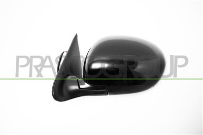 DOOR MIRROR LEFT-ELECTRIC-BLACK-HEATED-CONVEX-CHROME