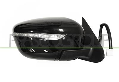 RETROVISEUR DROIT ELECTRIQUE-NOIR-CHAUFFANT-AVEC FEU REPETITEUR-RABATTABLE-CONVEXE/CHROME'