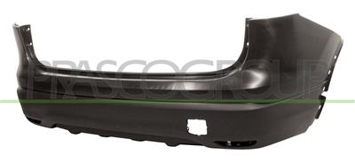 REAR BUMPER-BLACK-SMOOTH FINISH TO BE PRIMED-WITH CUTTING MARKS FOR PDC