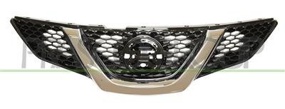 RADIATOR GRILLE-BLACK-WITH CHROME MOLDING WITH CAMERA VIEW HOLE