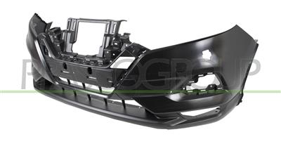 FRONT BUMPER-BLACK-SMOOTH FINISH TO BE PRIMED-WITH TOW HOOK HOLE-WITH HEADLAMP WASHER HOLES-WITH CUTTING MARKS FOR PDC