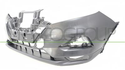 FRONT BUMPER-BLACK-SMOOTH FINISH TO BE PRIMED-WITH PDC HOLE-WITH CUTTING MARKS FOR HEADLAMP WASHER HOLE