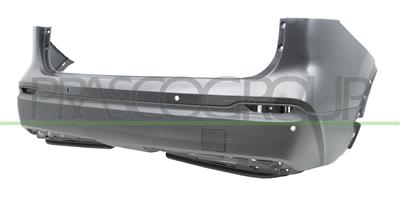 REAR BUMPER-BLACK-SMOOTH-FINISH TO BE PARTLY PRIMED-WITH PDC-WITH TOW HOOK COVER MOD. TEKNA