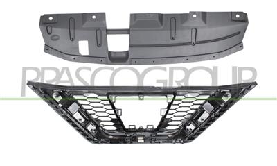 GRIGLIA RADIATORE-NERA-CON MODANATURA CROMATA MOD. > 02/18
