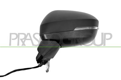 DOOR MIRROR LEFT-ELECTRIC-HEATED-PRIMED-WITH LAMP-WITH BLIS-CONVEX-9 PINS MOD. VISIA