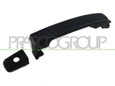 FRONT DOOR HANDLE LEFT-OUTER-SMOOTH-BLACK-WITH KEY HOLE