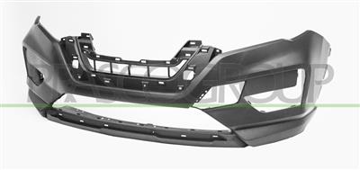 FRONT BUMPER-BLACK-SMOOTH FINISH TO BE PRIMED-WITH CUTTING MARKS FOR PDC,PARK ASSIST AND HEADLAMP WASHERS