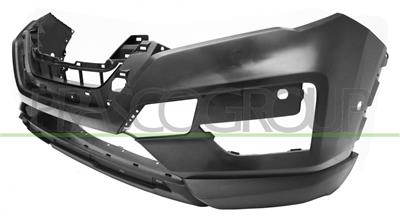 FRONT BUMPER-BLACK-SMOOTH FINISH TO BE PRIMED-WITH PDC AND PARK ASSIST-WITH HEADLAMP WASHER CUTTING MARKS HOLE