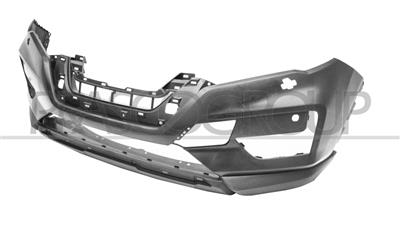 FRONT BUMPER-BLACK-SMOOTH FINISH TO BE PRIMED-WITH PDC AND HEADLAMP WASHERS HOLE-WITH CUTTING MARKS FOR PARK ASSIST