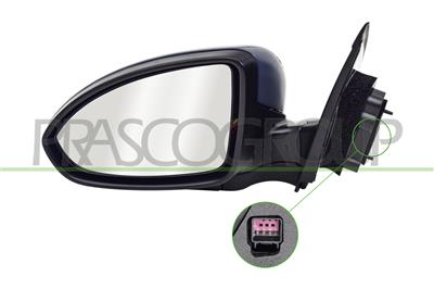 RETROVISORE SINISTRO-ELETTRICO-CON PRIMER-TERMICO-CHIUDIBILE-CONVESSO-7 PINS