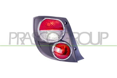 TAIL LAMP LEFT-WITHOUT BULB HOLDER-CHROME EDGE-WITH REAR FOG LAMP
