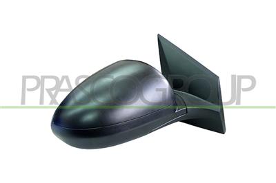 DOOR MIRROR RIGHT-CABLE-BLACK-CONVEX-CHROME