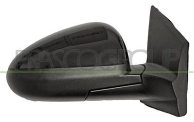 DOOR MIRROR LEFT-ELECTRIC-BLACK-HEATED-CONVEX-CHROME
