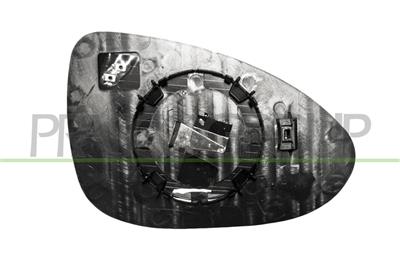 MIRROR GLASS BASE LEFT-HEATED-CONVEX-CHROME