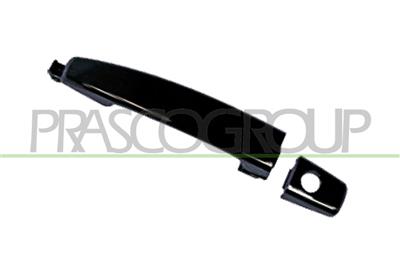FRONT DOOR HANDLE LEFT-OUTER-BLACK-WITH KEY HOLE