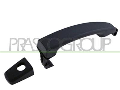 FRONT DOOR HANDLE RIGHT/LEFT-OUTER-SMOOTH-BLACK-WITH KEY HOLE