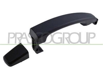 FRONT DOOR HANDLE RIGHT+REAR RIGHT/LEFT-OUTER-SMOOTH-BLACK-WITHOUT KEY HOLE