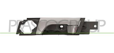MANECILLA INTERIOR DELANTERA IZQUIERDA  CON PALANCA PLATA/ OSCURA-ESCUDO NEGRO