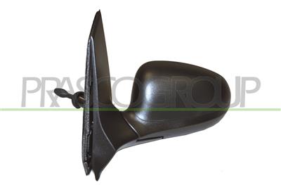 DOOR MIRROR LEFT-CABLE-BLACK-CONVEX-CHROME