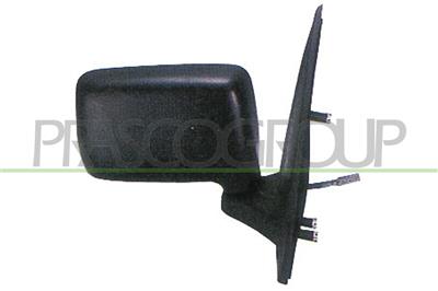 DOOR MIRROR RIGHT-WITH LEVER-BLACK-CONVEX-CHROME MOD. > 94