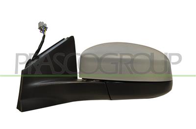 DOOR MIRROR LEFT-ELECTRIC-HEATED-FOLDABLE-PRIMED-WITH AMBIENT LIGHT-WITH MEMORY-ASPHERICAL-CHROME 12H11P
