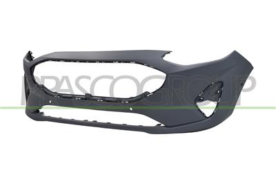 FRONT BUMPER-PRIMED-WITH TOW HOOK COVER-WITH PDC HOLES AND PARK ASSIST