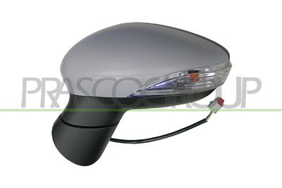 SPIEGEL LINKS-ELEKTRISCH-GRUNDIERT-MIT BLINKER-ASPHAERISCH