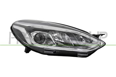 HEADLAMP RIGHT H7+H1 ELECTRIC-WITH MOTOR-WITH DAY RUNNING LIGHT-CHROME-LED