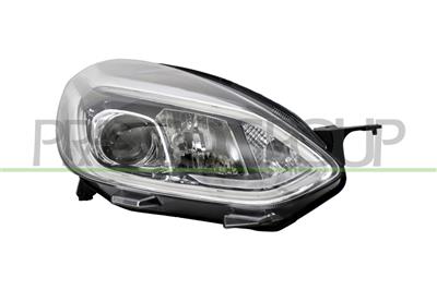 HEADLAMP RIGHT H7+H1 ELECTRIC-WITH MOTOR-WITH DAY RUNNING LIGHT-CHROME-LED