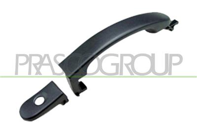 FRONT DOOR HANDLE LEFT-OUTER-SMOOTH-BLACK-WITH KEY HOLE