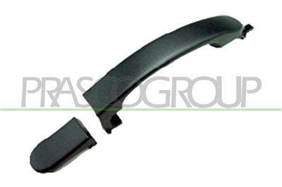 FRONT DOOR HANDLE RIGHT+REAR RIGHT/LEFT-OUTER-SMOOTH-BLACK-WITHOUT KEY HOLE