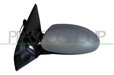 DOOR MIRROR LEFT-ELECTRIC-HEATED-PRIMED-CONVEX-CHROME