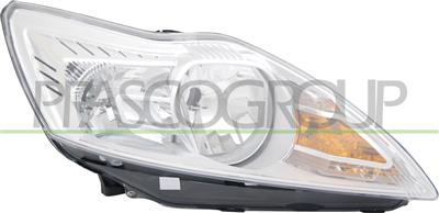 OPTICA DERECHA H1+H7 ELECTRICA-CON MOTOR-CROMADA