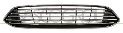 GRILLE CALANDRE NOIRE AVEC MOULURE CHROMEE'-AVEC CADRE  CHROMEE'