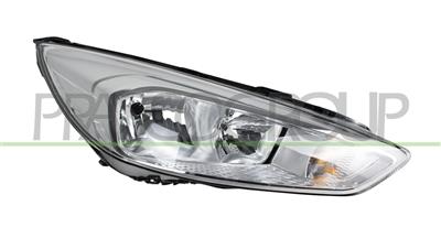HEADLAMP RIGHT H7+H1 ELECTRIC-WITH MOTOR-CHROME