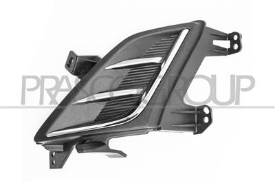 BUMPER GRILLE LEFT-BLACK-WITH CHROME FRAME